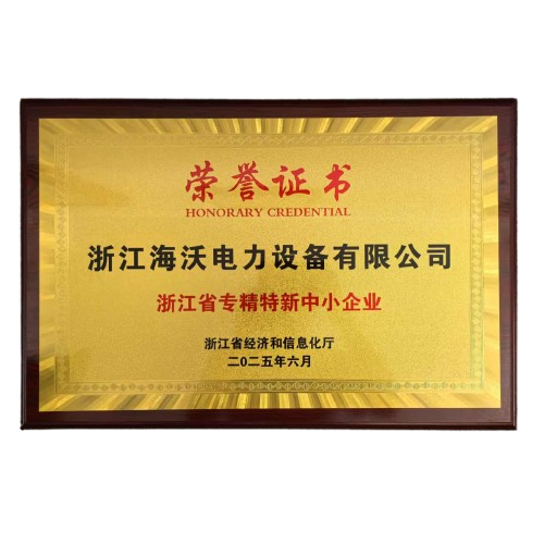 Zhejiang Haivo Electrical به عنوان Zhejiang Province 'تخصصی ، تصفیه شده ، منحصر به فرد و نوآورانه ' افتخار می کند